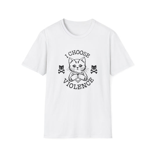 I Choose Violence Cat Tshirt